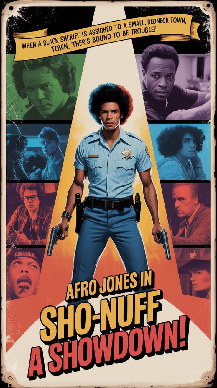 Afro Jones: 1970s Action Movie Poster