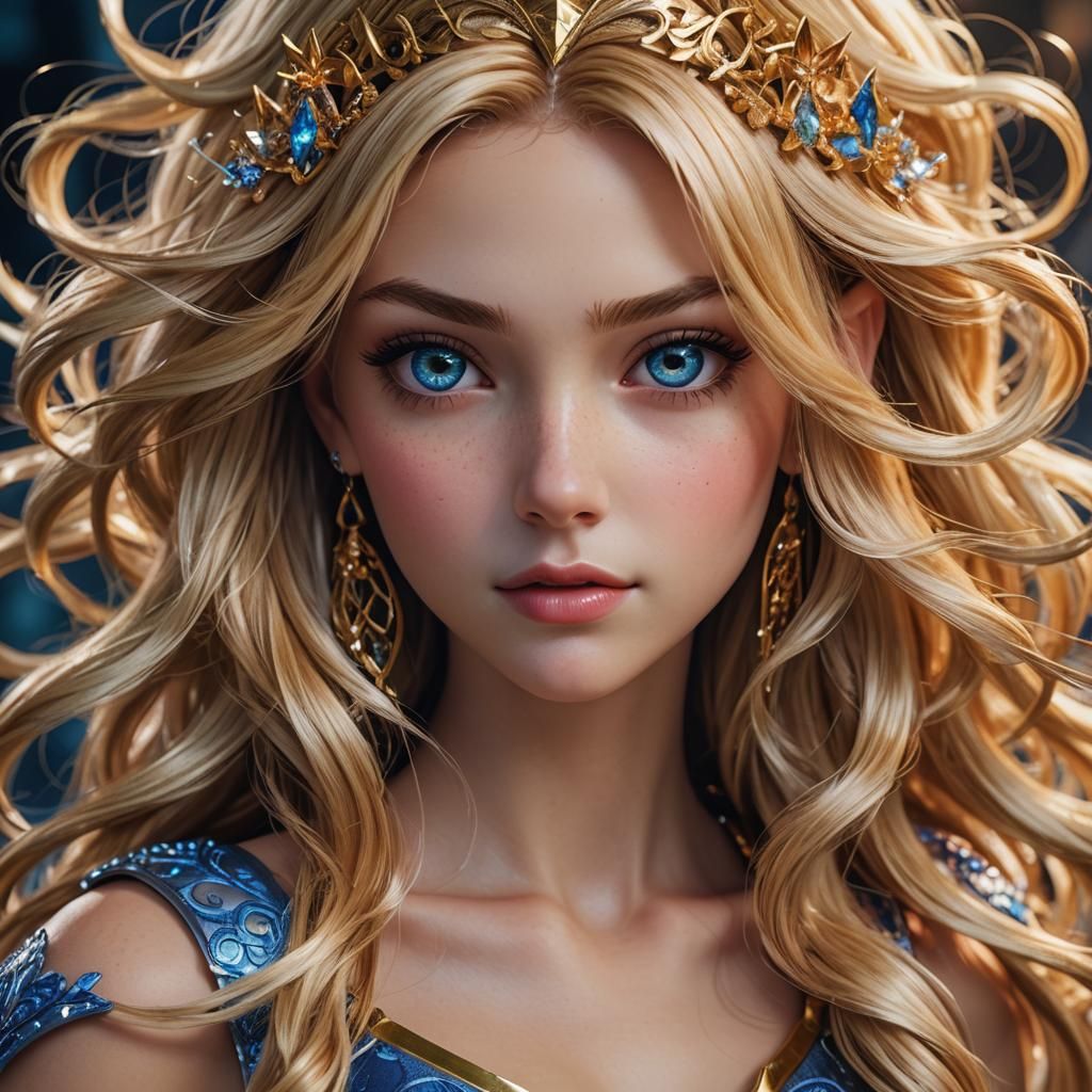 Stella from Winx Club in Hyperrealistic Style