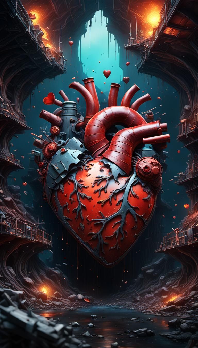 Heart Landfill: Detailed Fantasy Concept Art