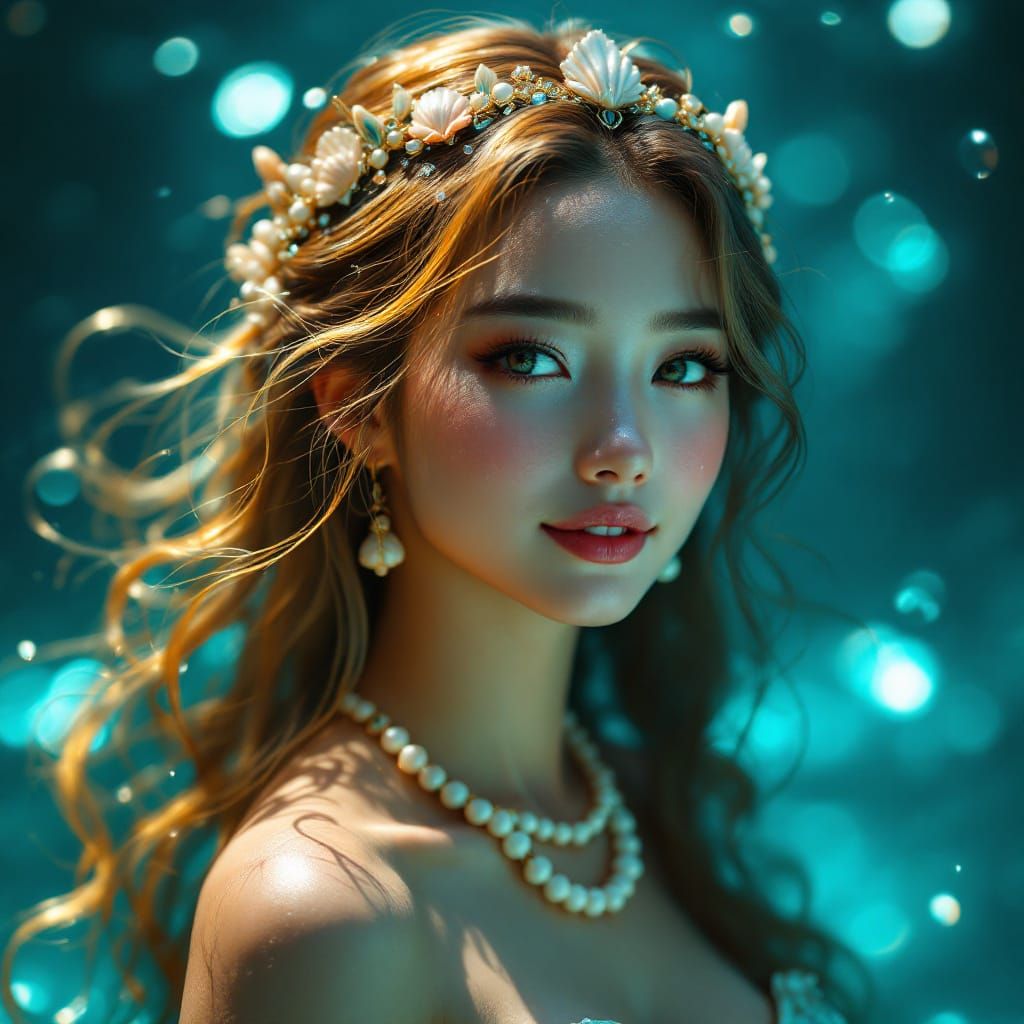 Brenda Song as a mermaid.