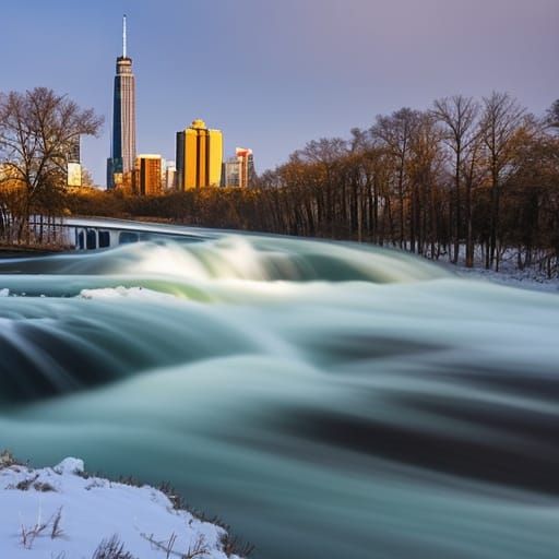 Hyperrealistic Winter Storm Grips America