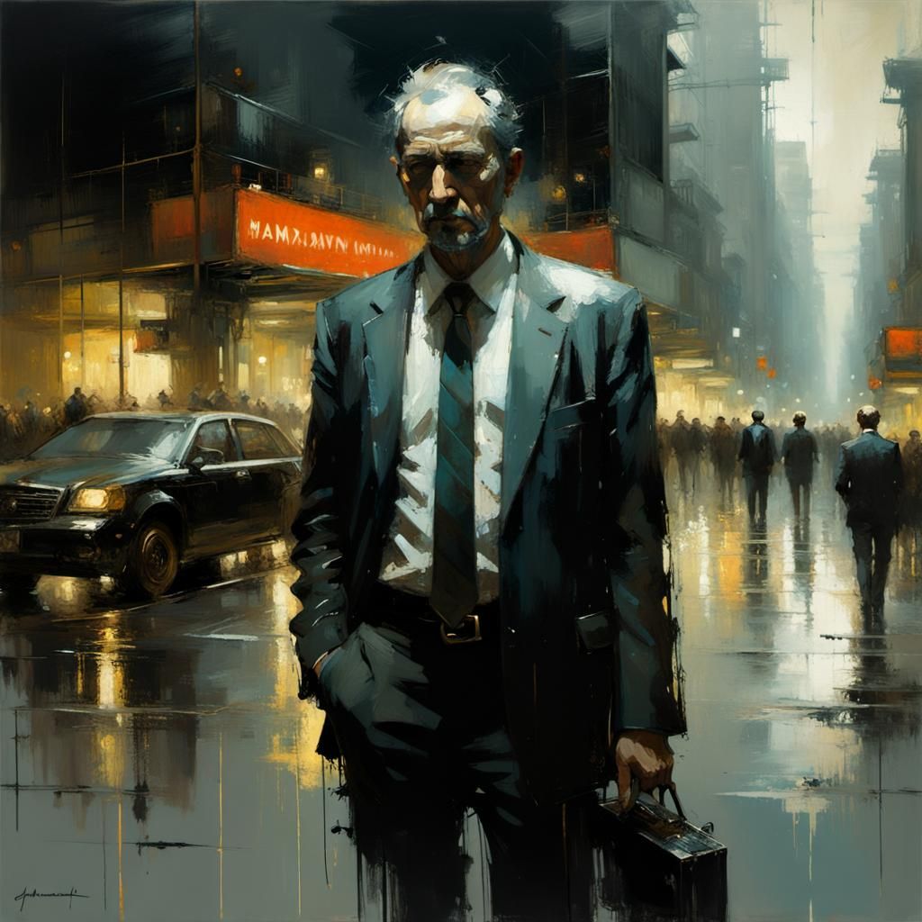 Defeated Politician Walks Away in Melancholic Atmosphere