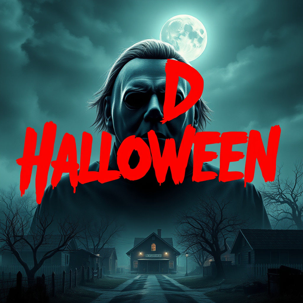 Michael Myers in 3D Halloween Movie Poster