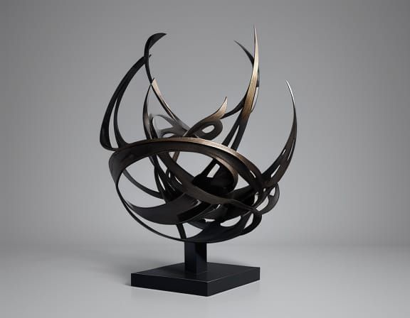 Abstract Sculpture in Geometric Shapes