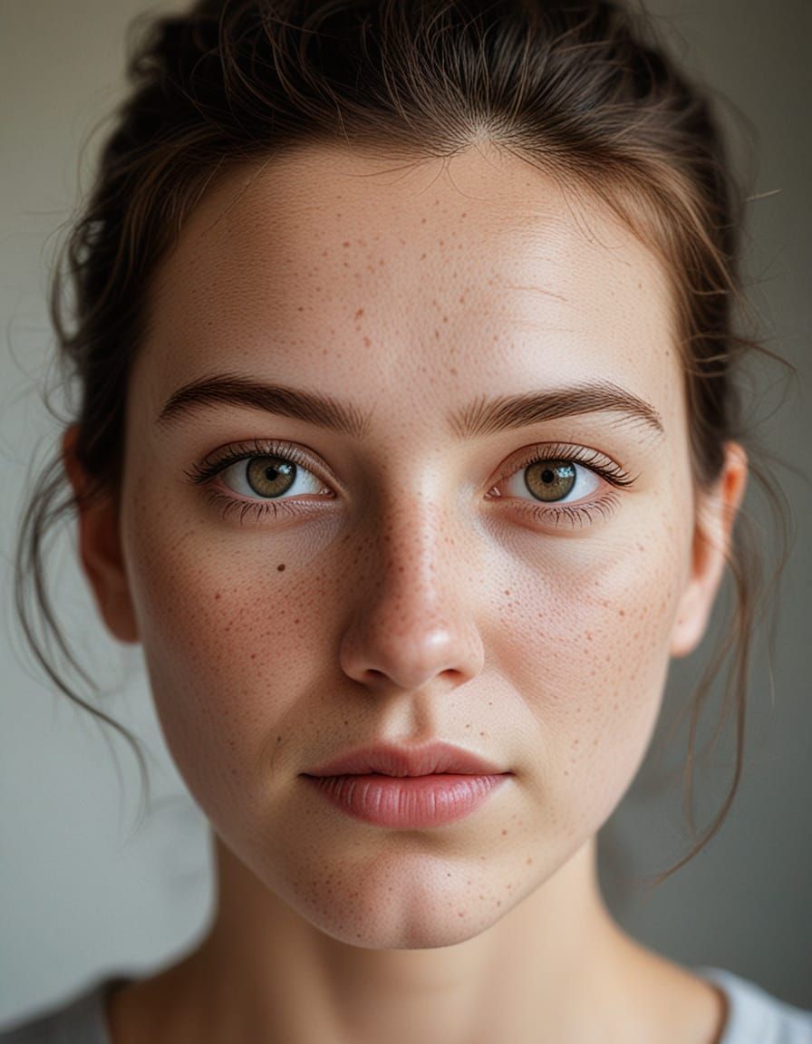 Photorealistic Portrait of a Woman with Expressive Eyes
