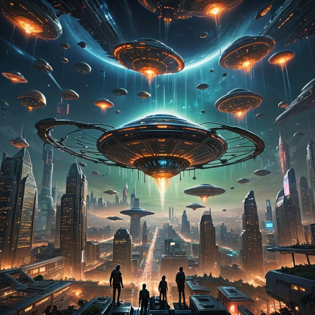 Extraterrestrial First Contact Illuminates the Night Sky