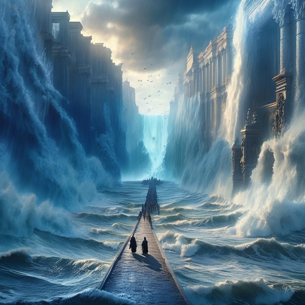 Epic Sea Parting: A Digital Matte Painting
