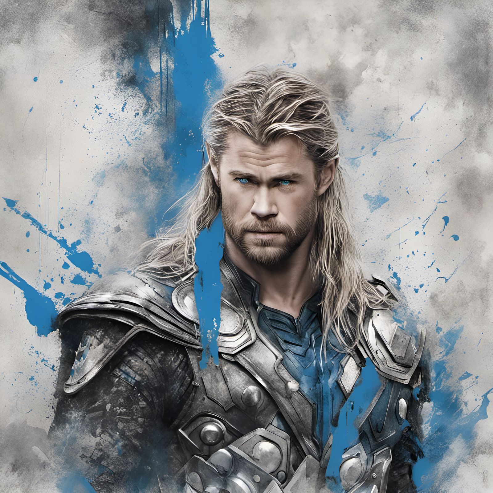 Thor in Graffiti Art Style