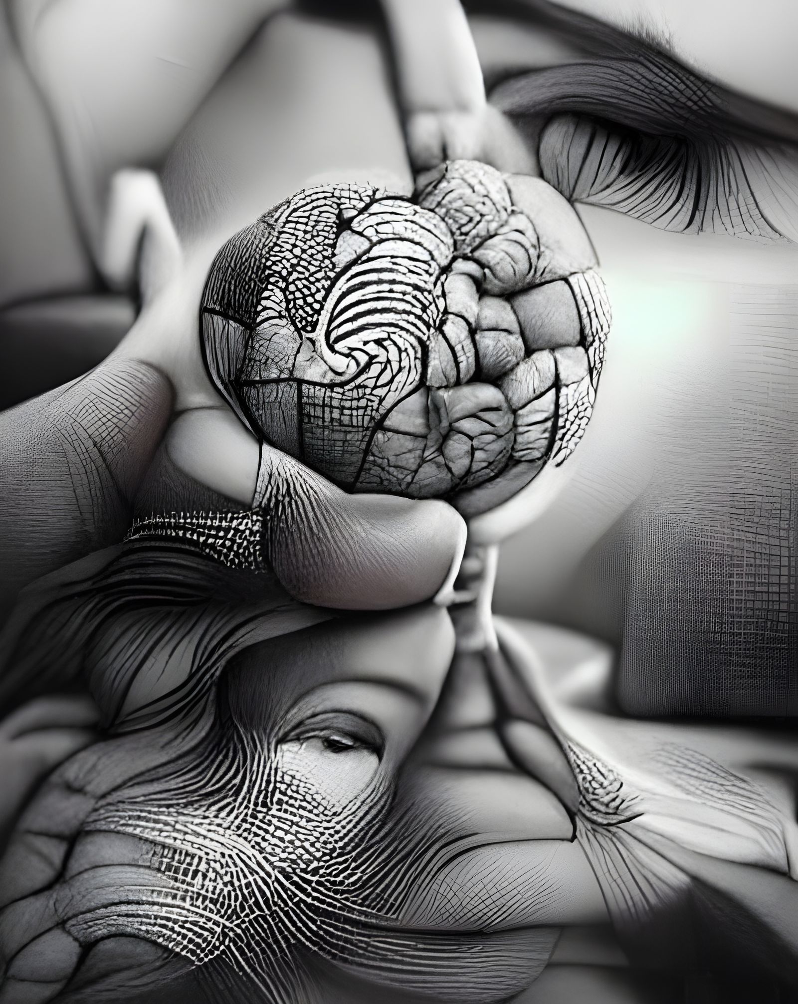 Interconnected Minds Form World in 8K 3D Art
