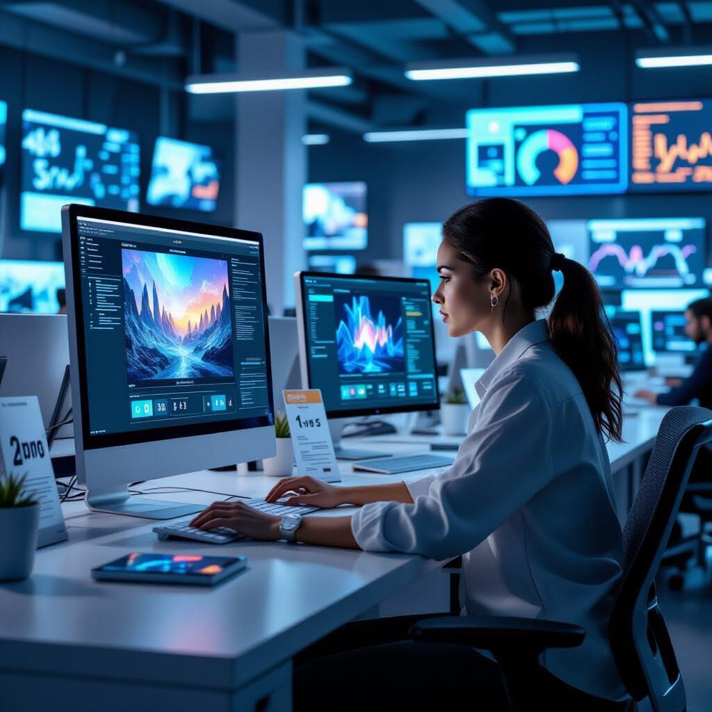 Futuristic Image Rater in Sleek Cyberpunk Style