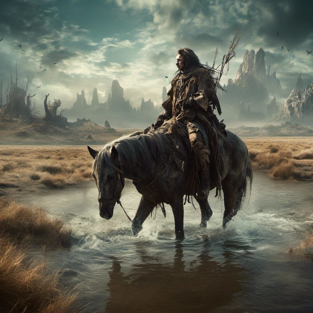 Asian Steppe Cavalry with Wolf and Star