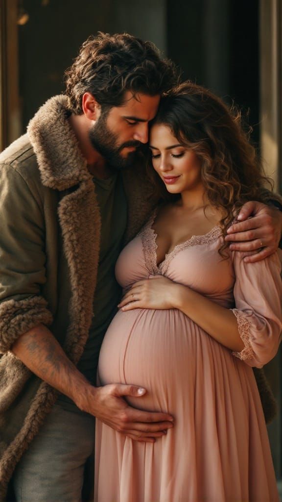 Intimate Embrace: A Cinematic Portrait in Warm Tones