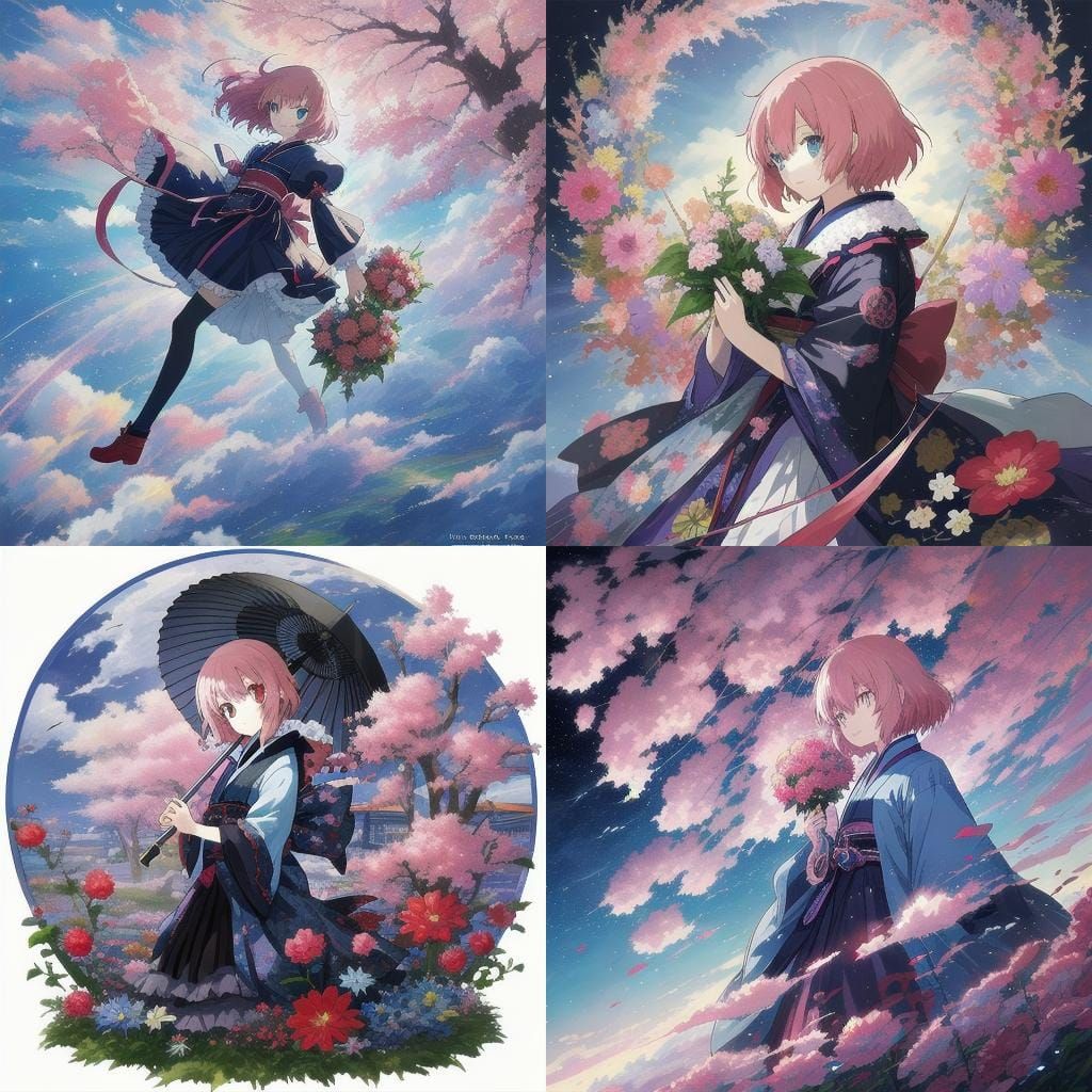 Anime Style Cherry Blossoms