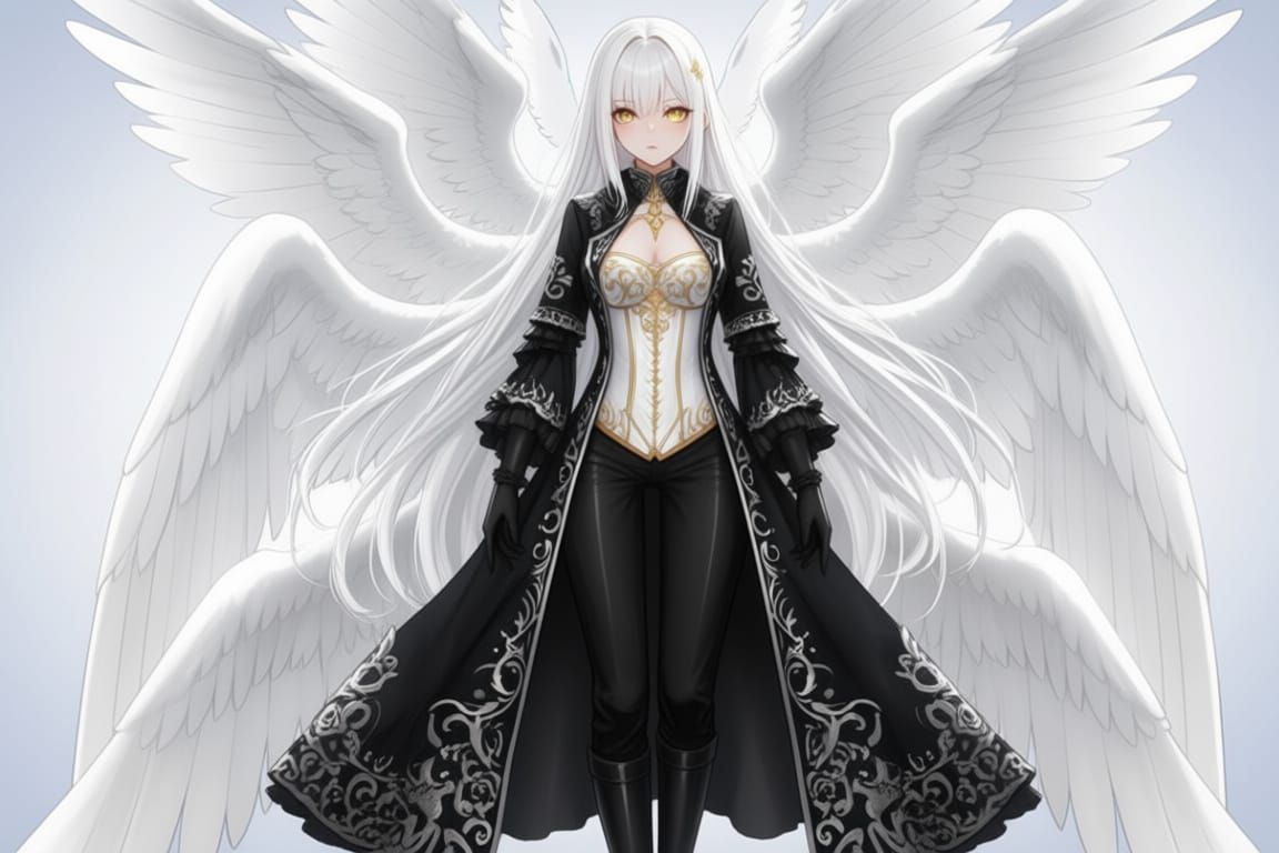 Angel Gabriel Gothic Style with White Wings