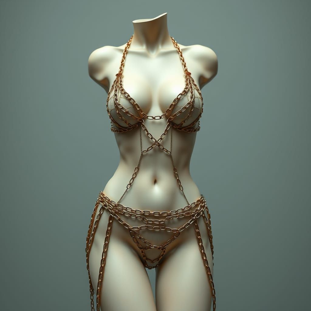 Goddess of Sensuality in Chainmail Bikini