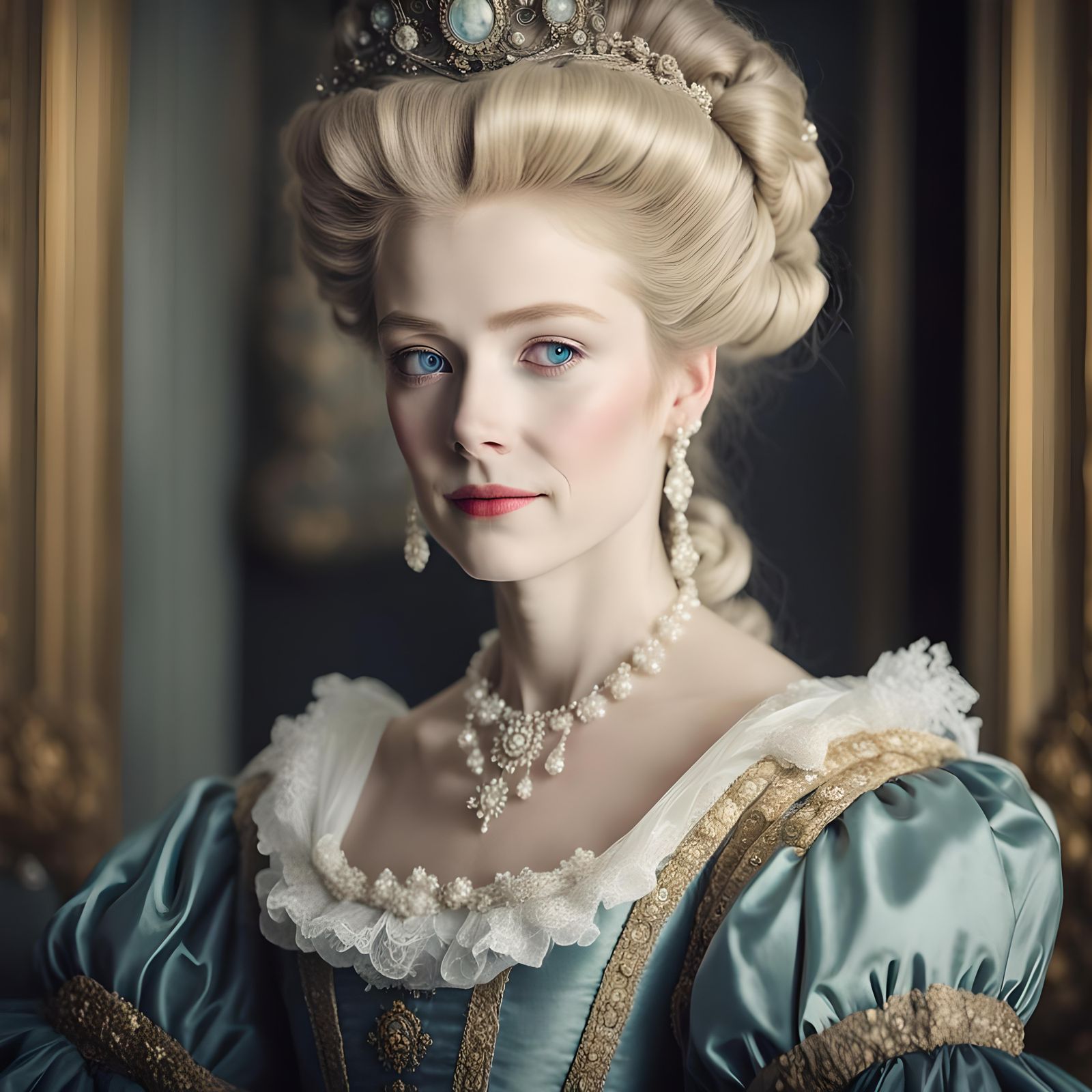 Marie Antoinette Portrait in 18th Century Style