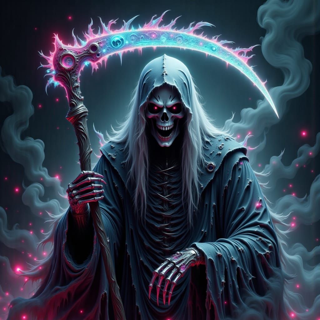 The Grim Reaper in Prismatic Robe