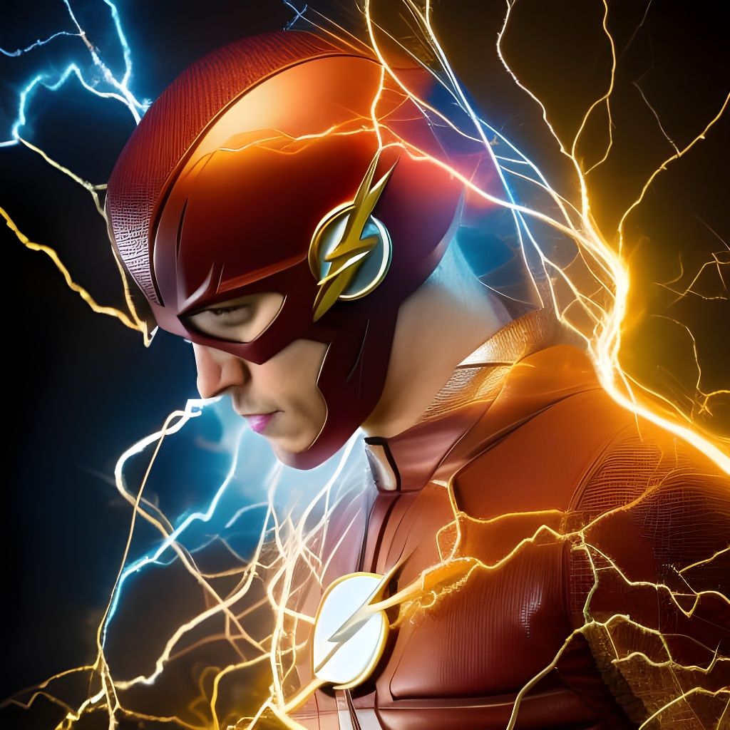 The Flash Portrait in Hyperrealistic Digital Art