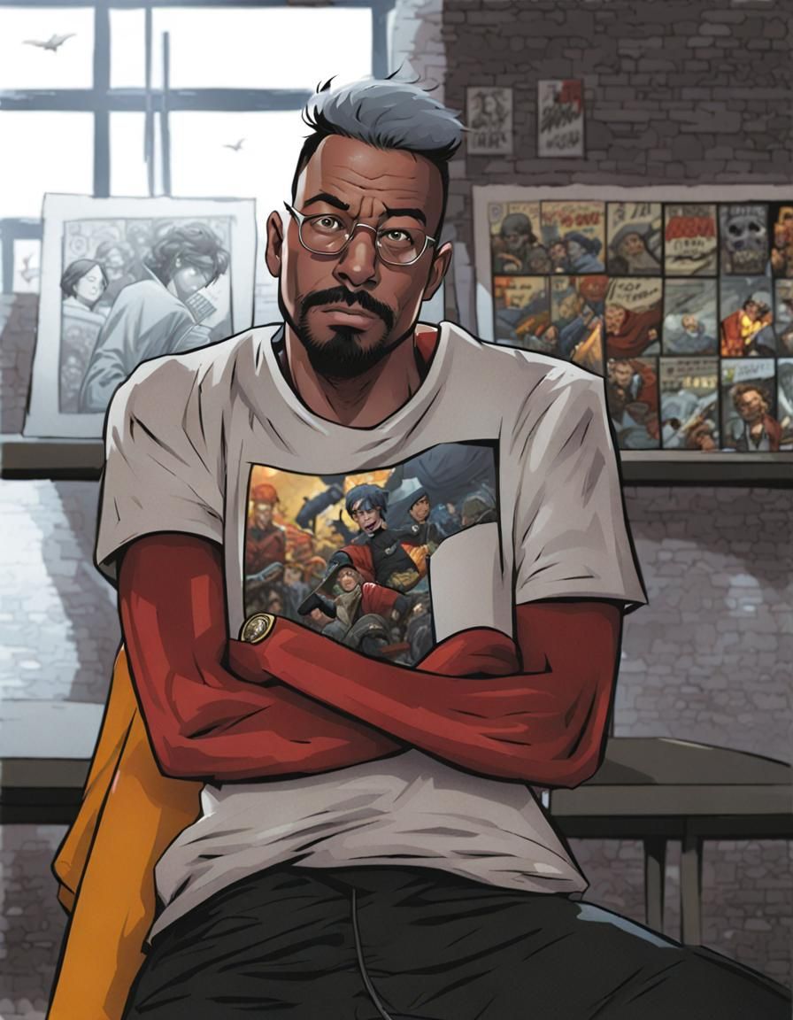 Dynamic Comic Book Style Illustration