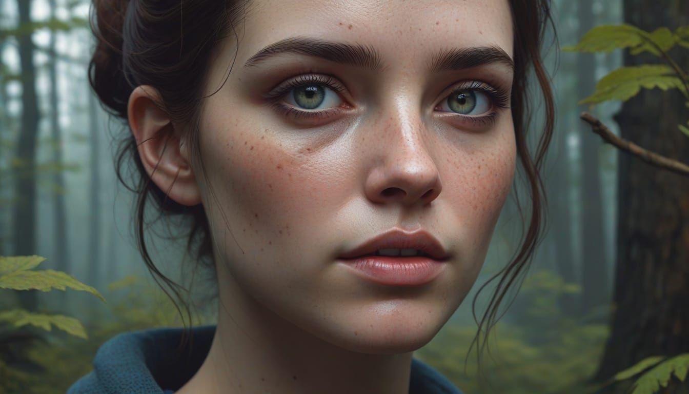 Mystical Woman's Portrait in Enchanted Forest, 8K Cinematic ...