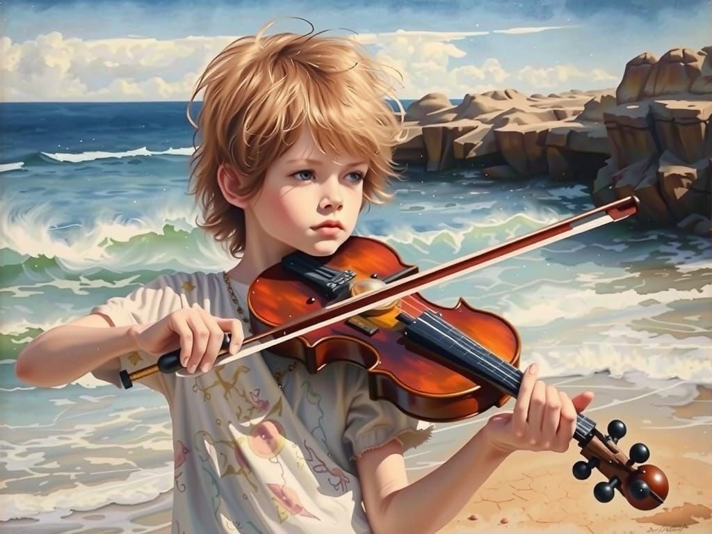 Surreal Wooden Automaton Holding Glowing Orb