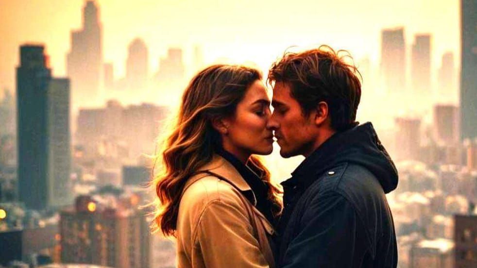 Cinematic Film Still with Film Grain and Vignette