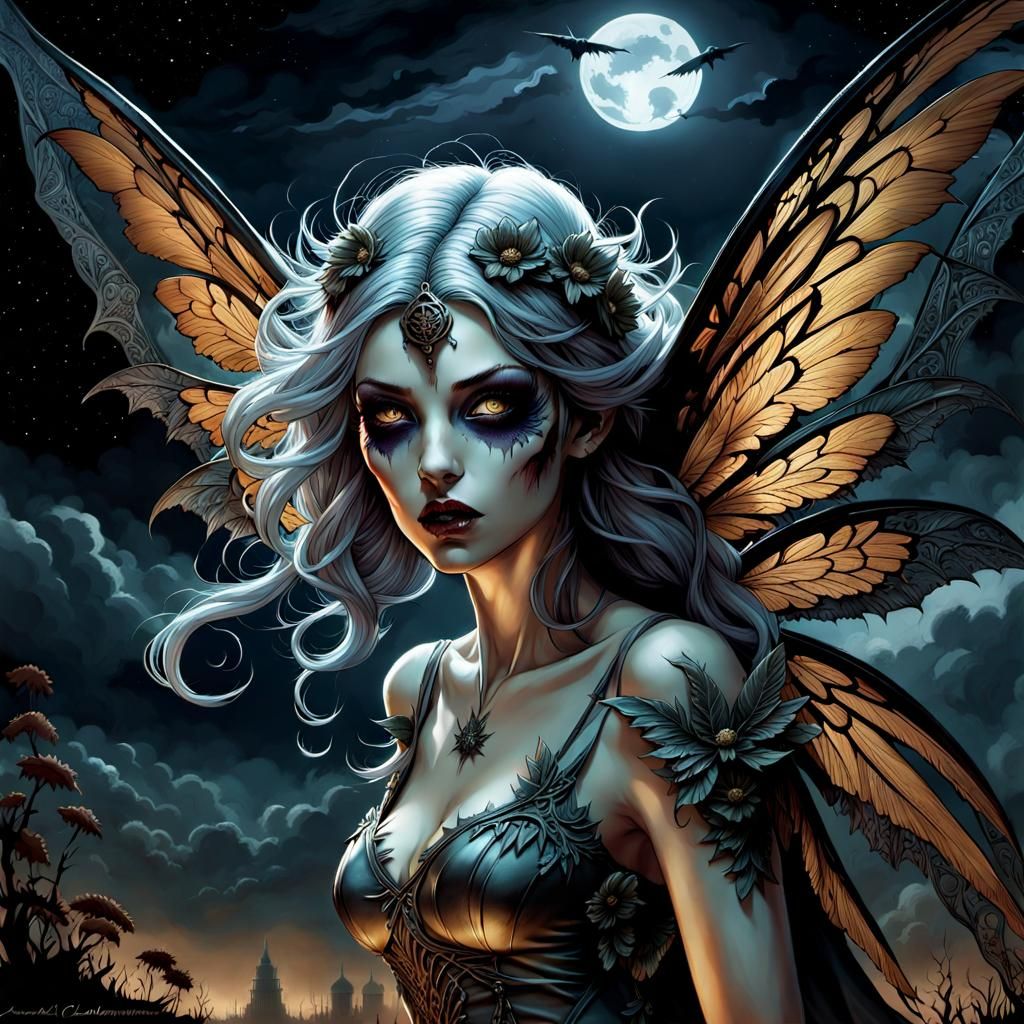 Zombie Fairy: Dark Fantasy Photoillustration