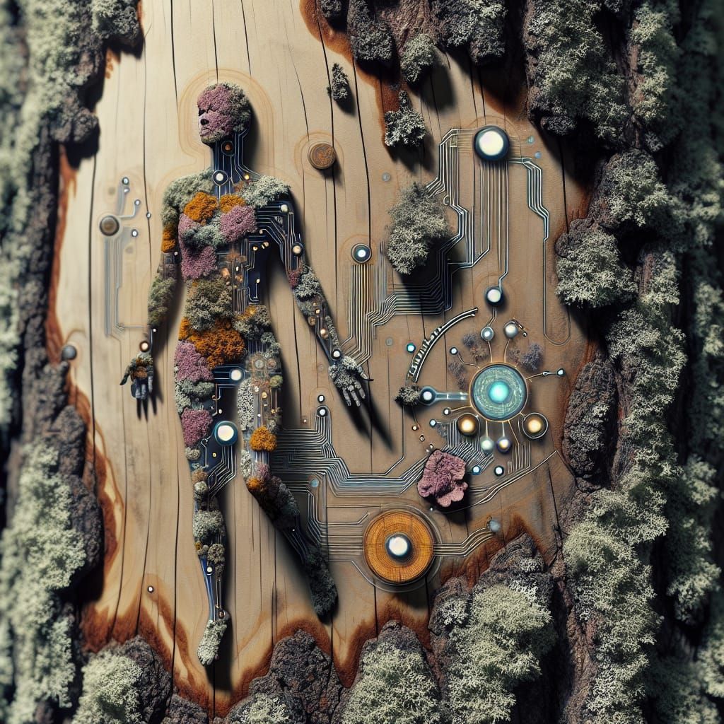 Lichtenberg Figures Pulse Through Tree-Machine Interface