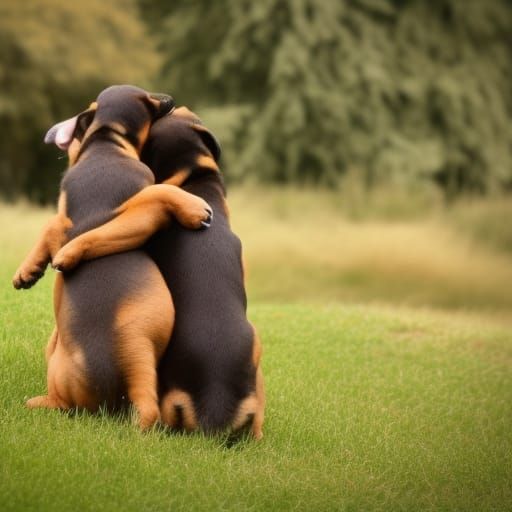 Puppies Hugging: A Heartwarming Moment