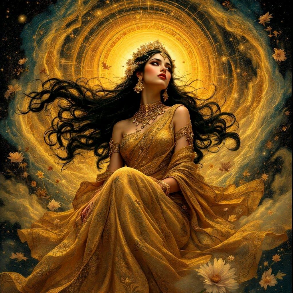 Ethereal Devdasi in Steampunk Splendor