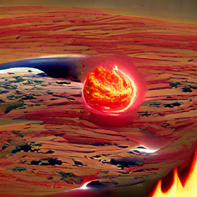 Inferno Planet: A World Ablaze in Deep Space