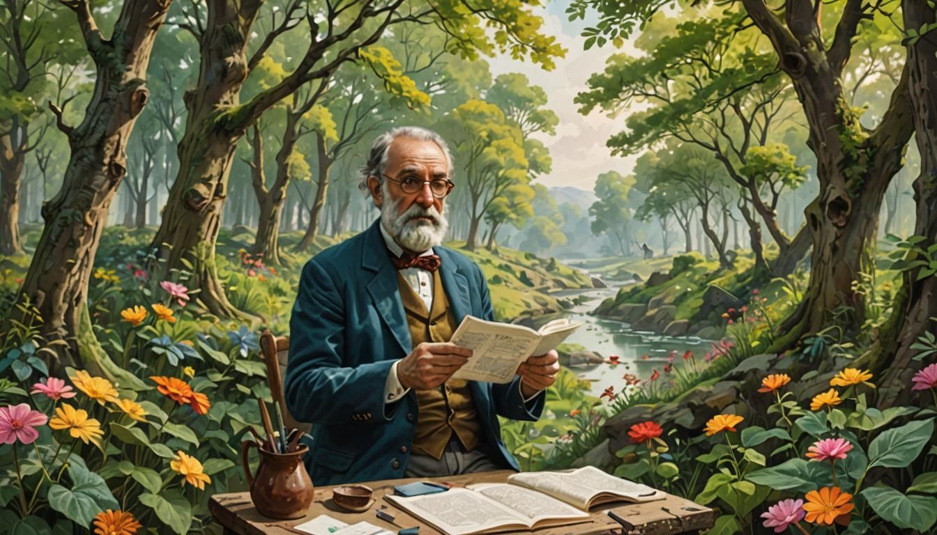 Voici le prophète Mathusalem se présentant fièrement assurém...