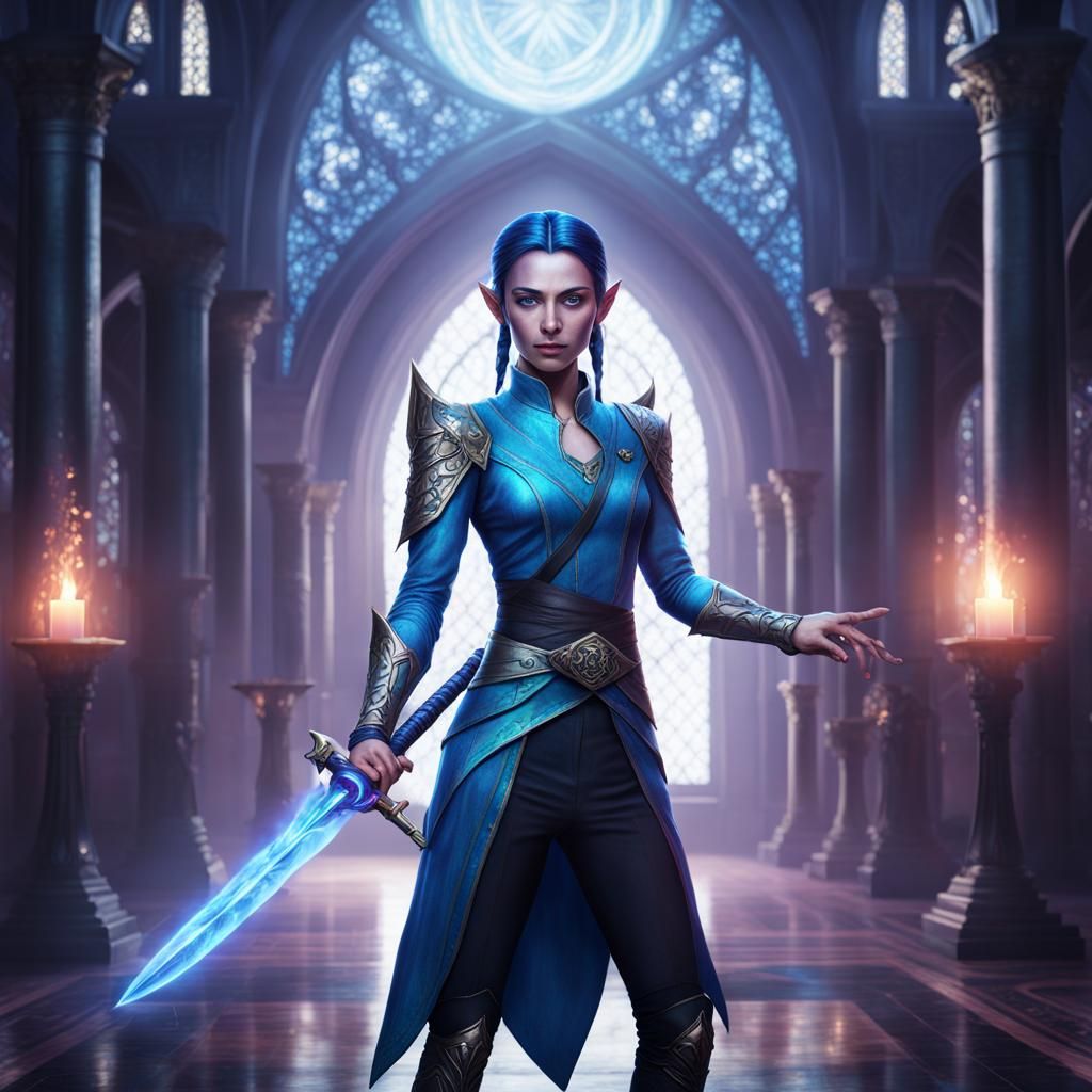High Fantasy Elf with Ethereal Blade