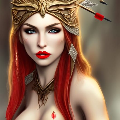 Elven Warrior in Pool of Blood: Hyperdetailed Art