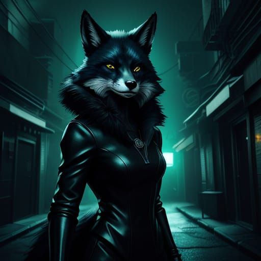 Fox Thief in Dark Alleyway Heist Scene