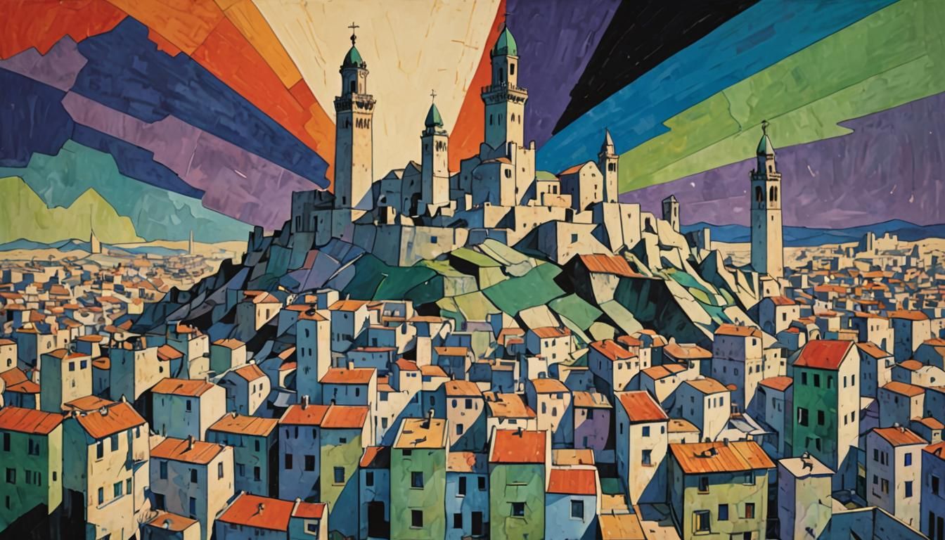 Minimalist Iridescent Tragedy Painting