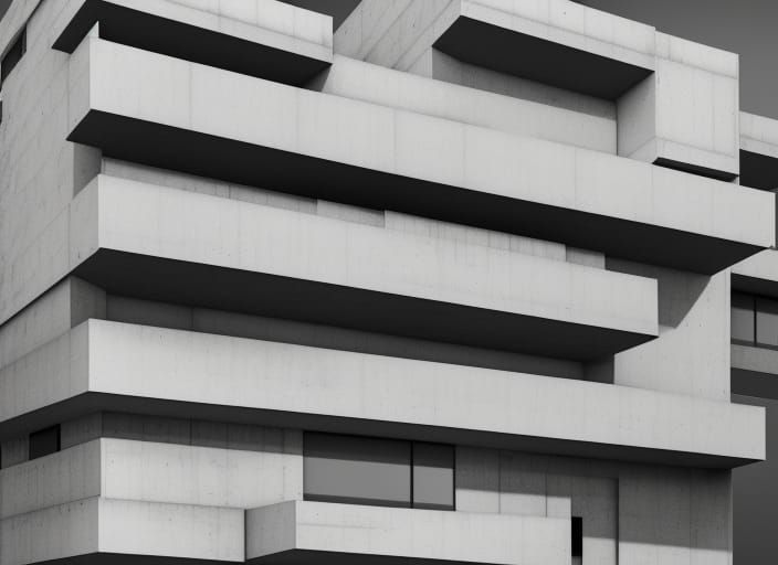 Futuristic Brutalist Building Concept in 8K