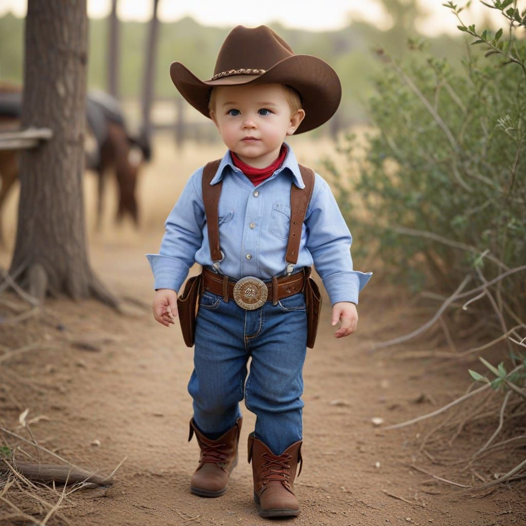 Cowboy Silhouette at Sunset, Western Art