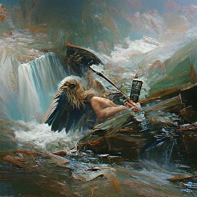Valhalla in Oil Painting Style