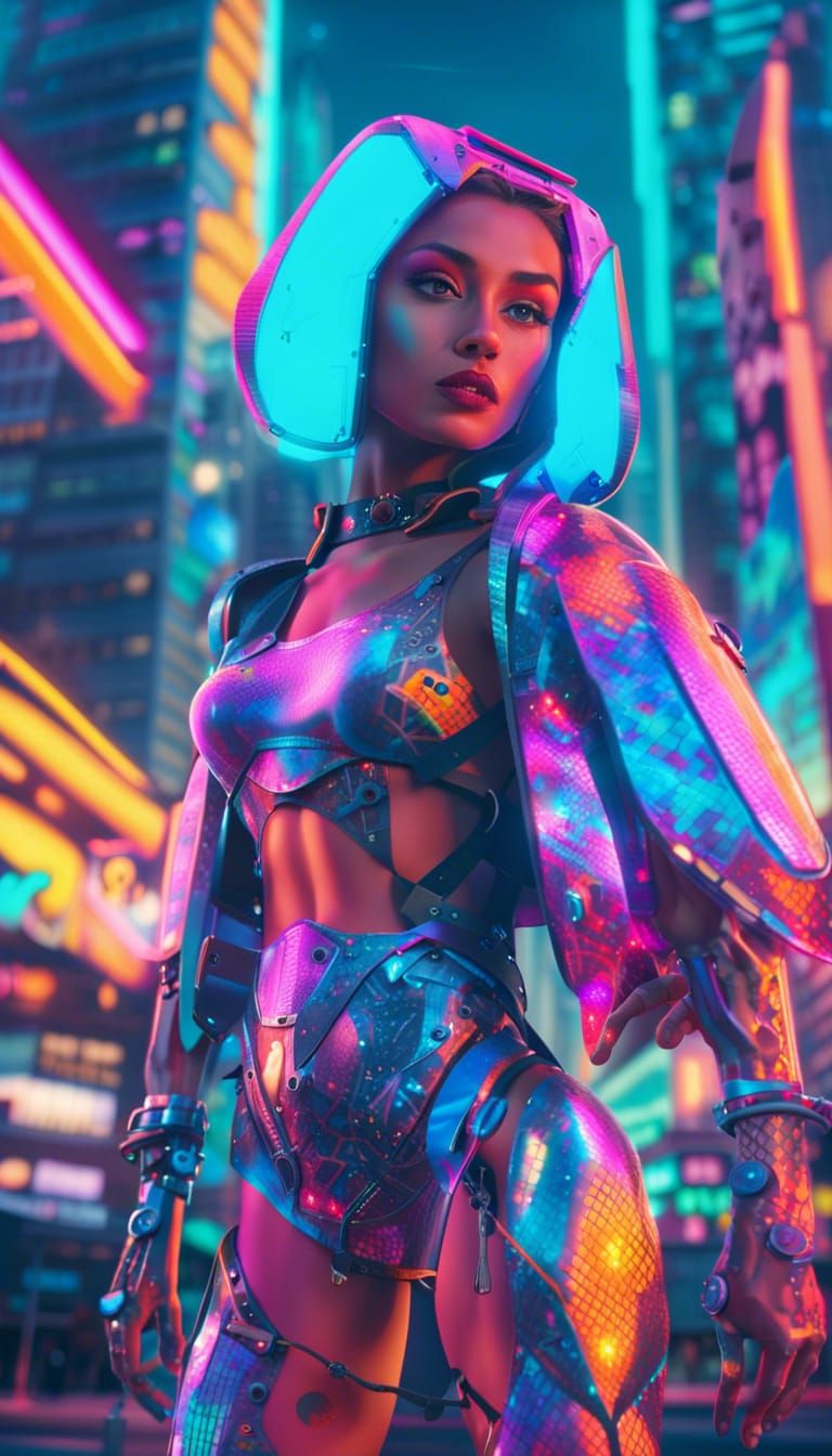 Futuristic AI Girl Showcasing 2025 Bikini Trends