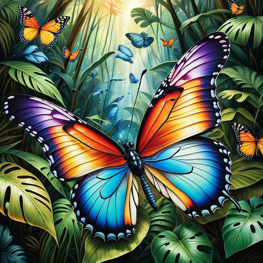 Ulysses in Tropical Rainforest: Airbrush Art