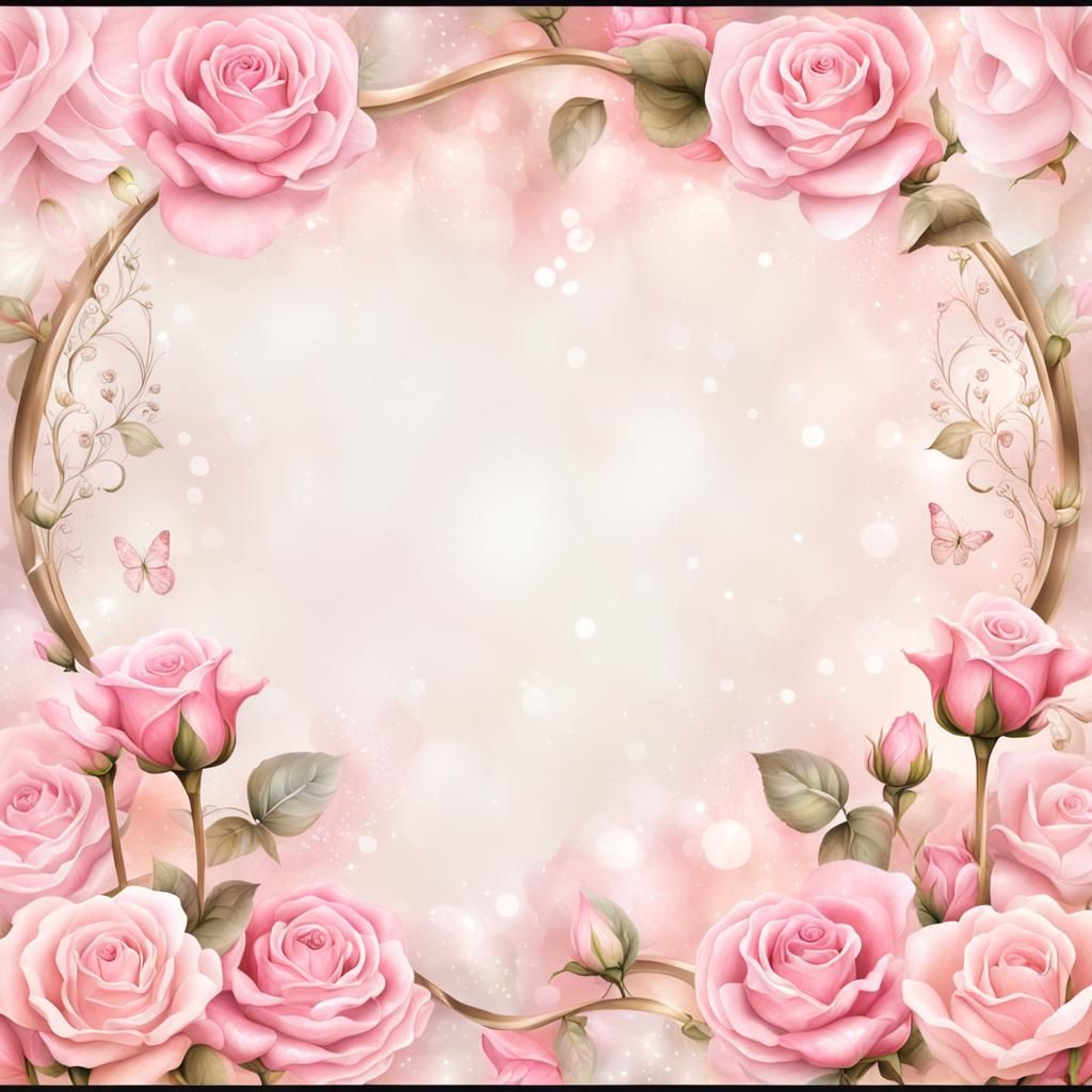 Realistic Pink Pastel Roses, Divine Love