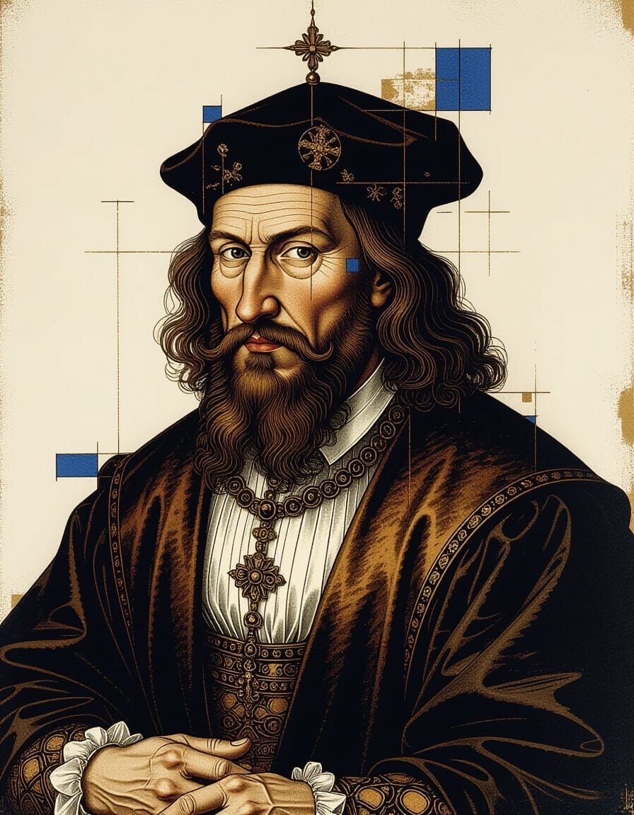 Glitch Art Meets Renaissance Engraving in Industrial Design