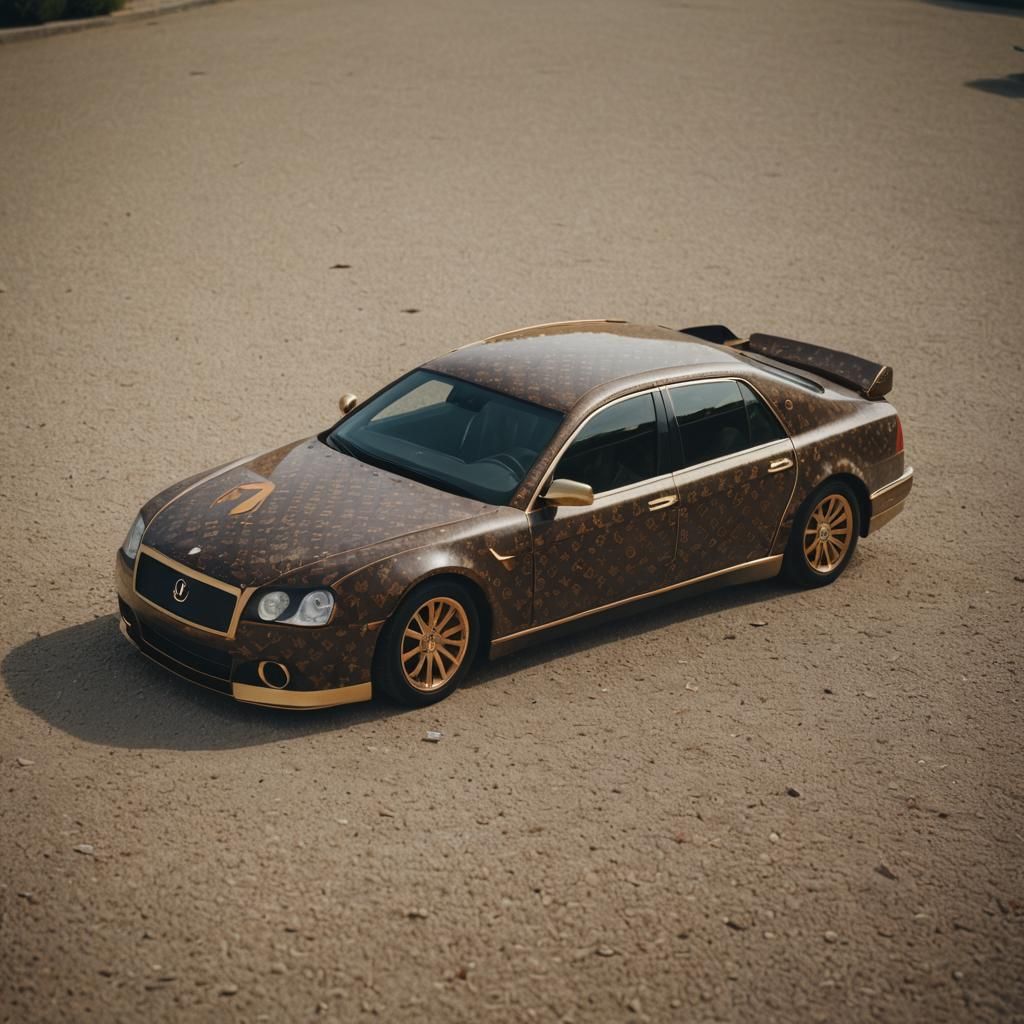 Louis Vuitton Monogram Car: Cinematic Film Still