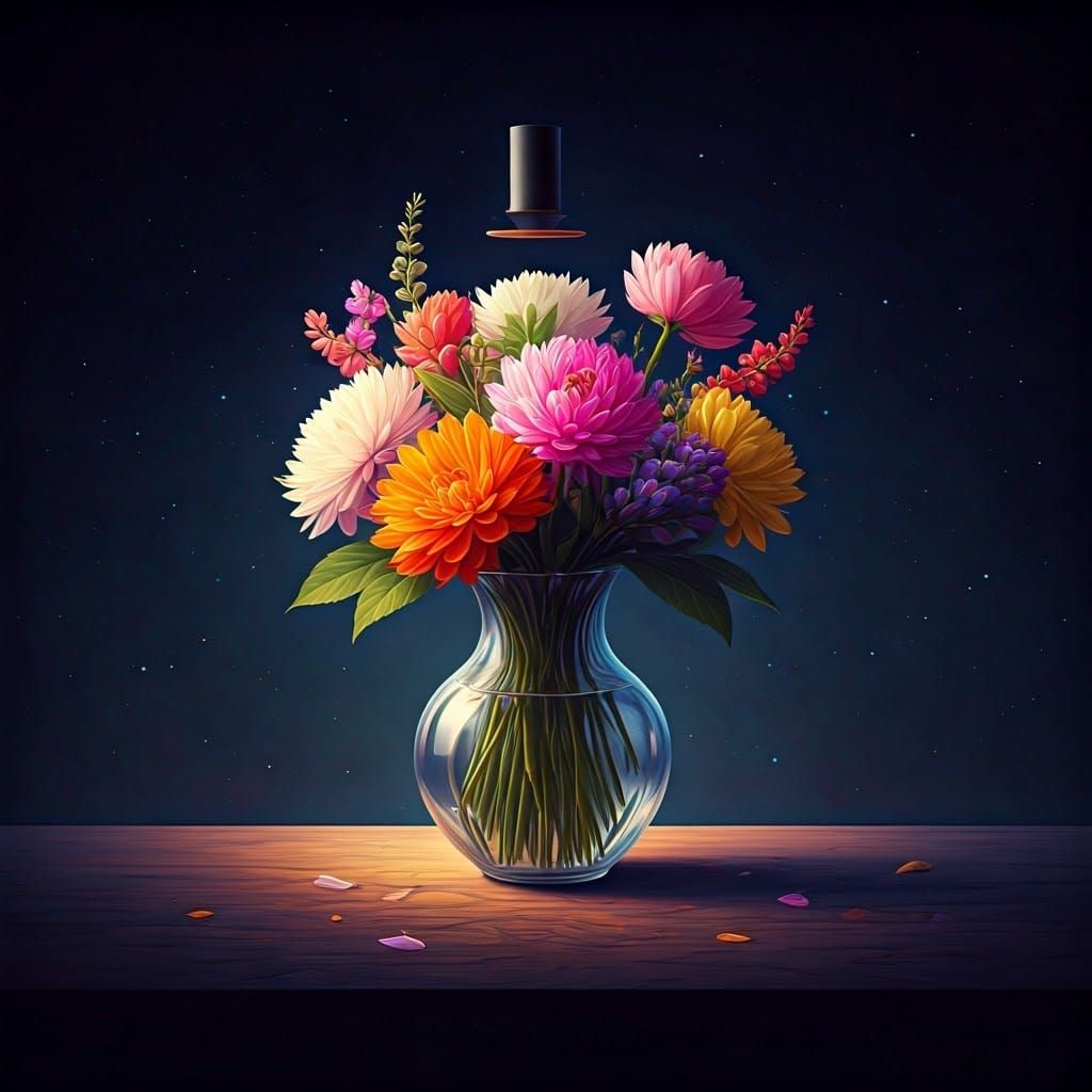 Bill Cipher in Art Deco Flower Vase