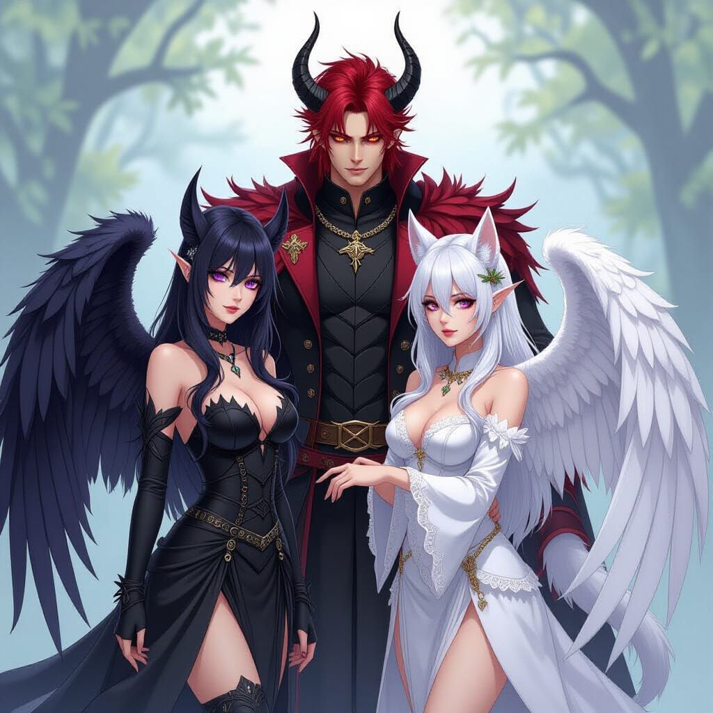 Fallen Angel, Demon King, and Kitsune Unite in Conflict
