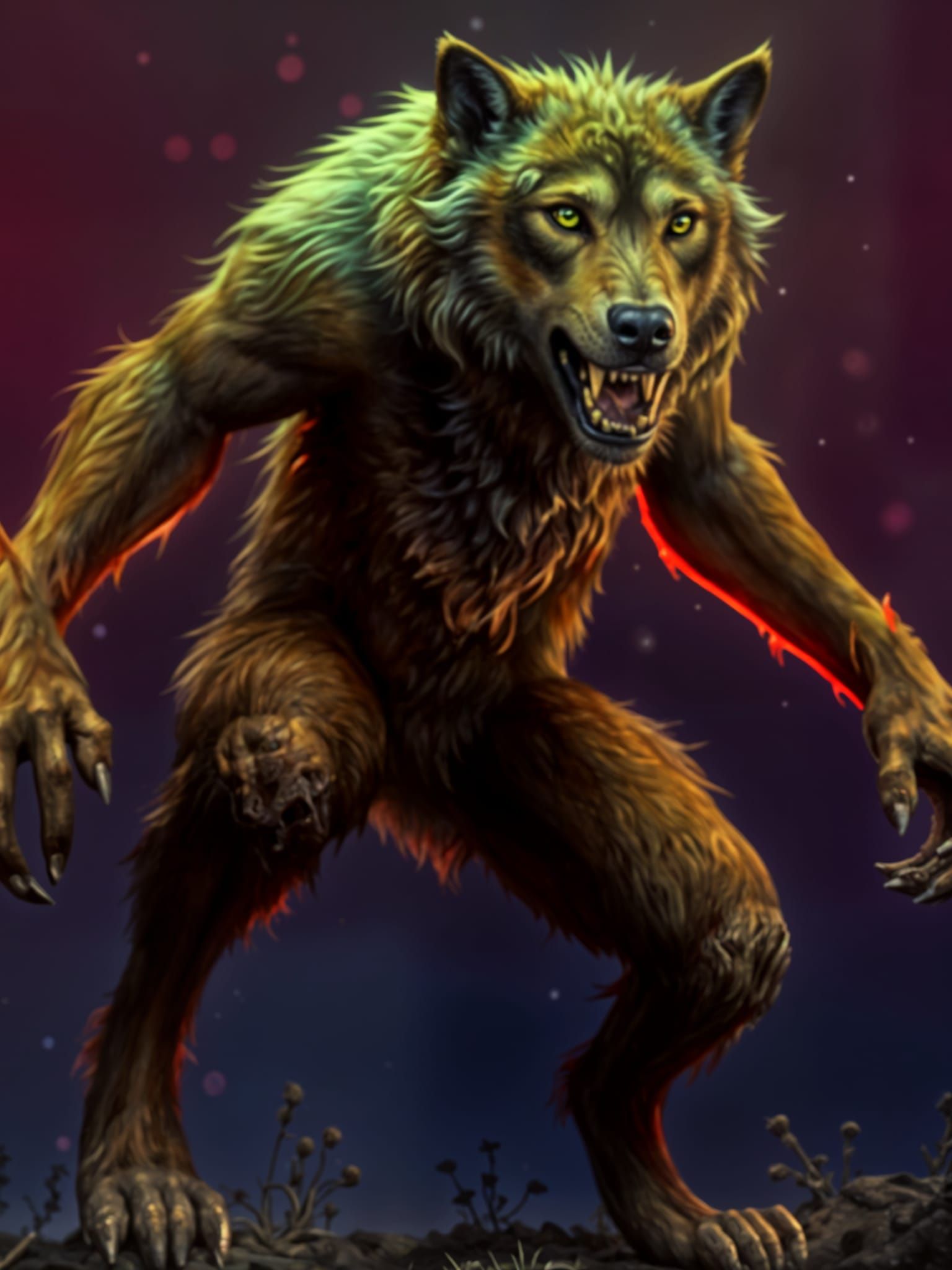 Werewolf in Mystical Forest: Fantasy Concept Art