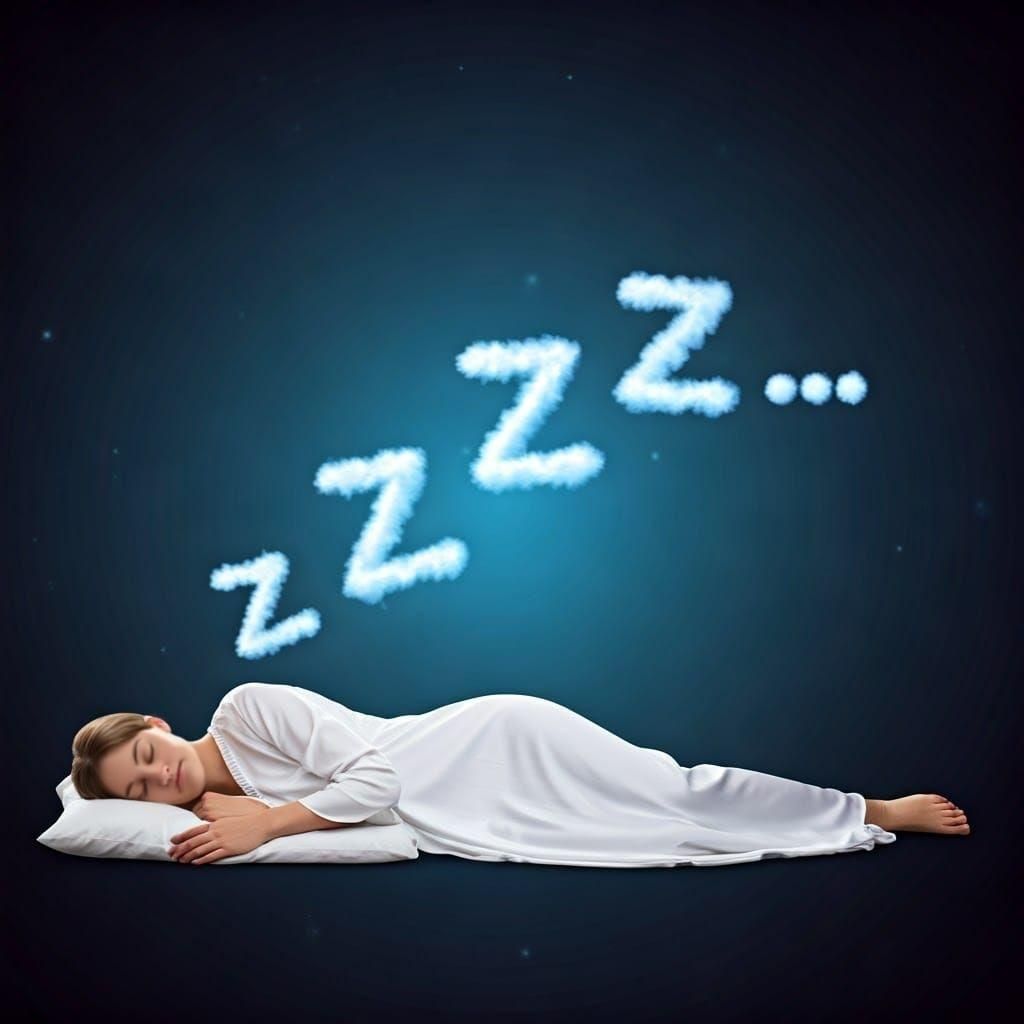 Zzz... Onomatopoeia for Sleeping in Soft Blue