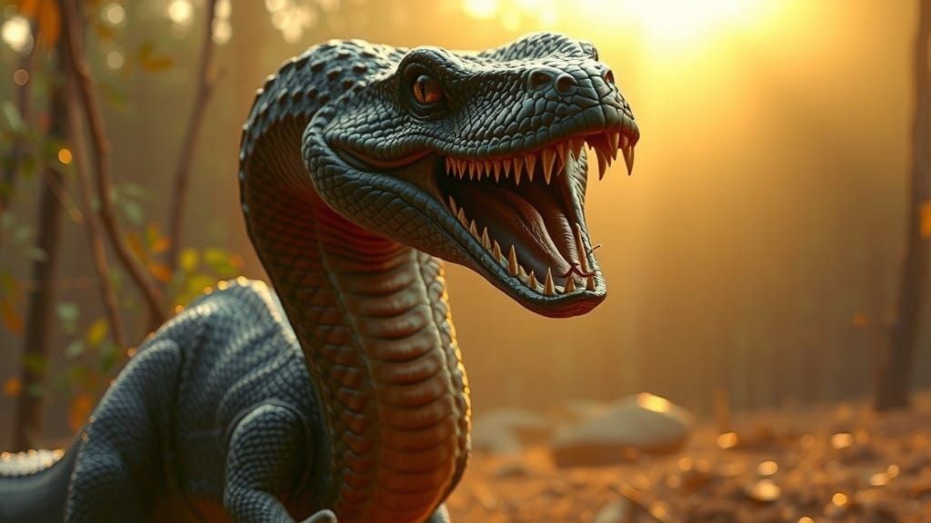 Cobra Dinosaur Hybrid, massive and most deadly quantity of venom