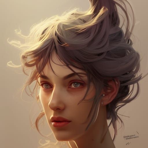 Hyperdetailed God Portrait in Art Nouveau Style